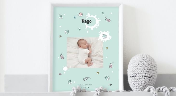 Affiche de naissance, cadeau pour bébé