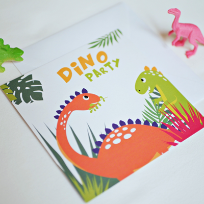 Invitation anniversaire Dino