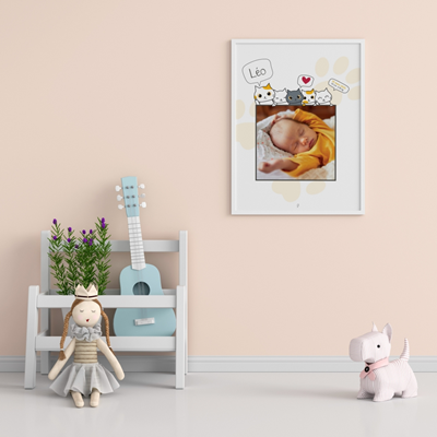 Grande affiche naissance Miaou