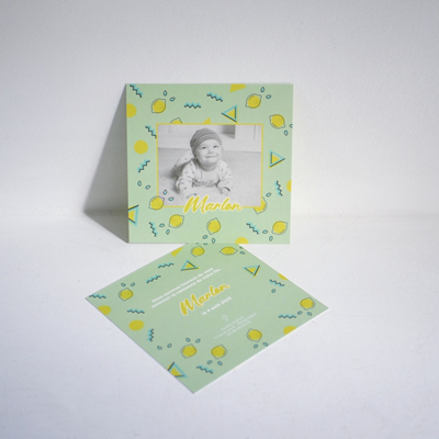 Faire-part de naissance Lemon Green