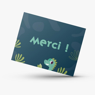 Carte de remerciement Rawr