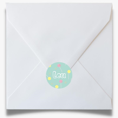 Sticker enveloppe Candy Blue