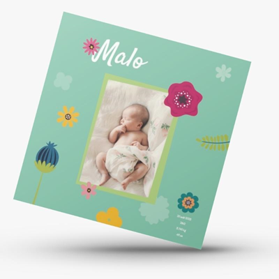 Faire-part de naissance Flower Power