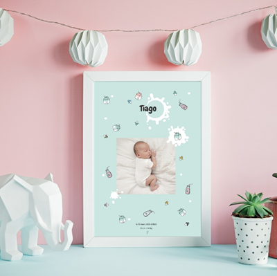 Petite affiche naissance Milk 