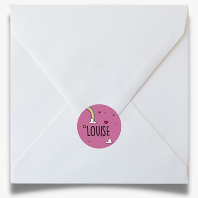 Sticker enveloppe Rainbow Pink