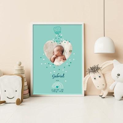 Petite affiche naissance Love at First Sight