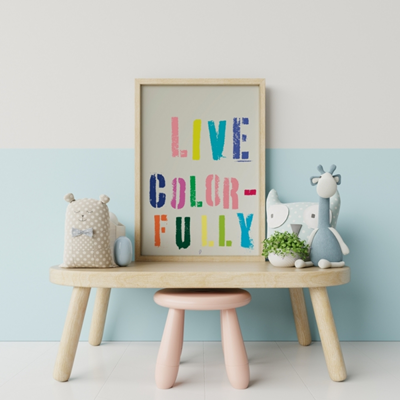 Petite affiche Live Colorfully