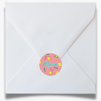 Sticker enveloppe Lemon Pink