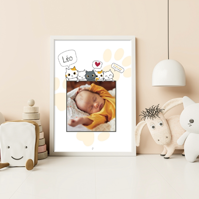 Petite affiche naissance Miaou