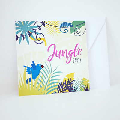 Invitation anniversaire Jungle