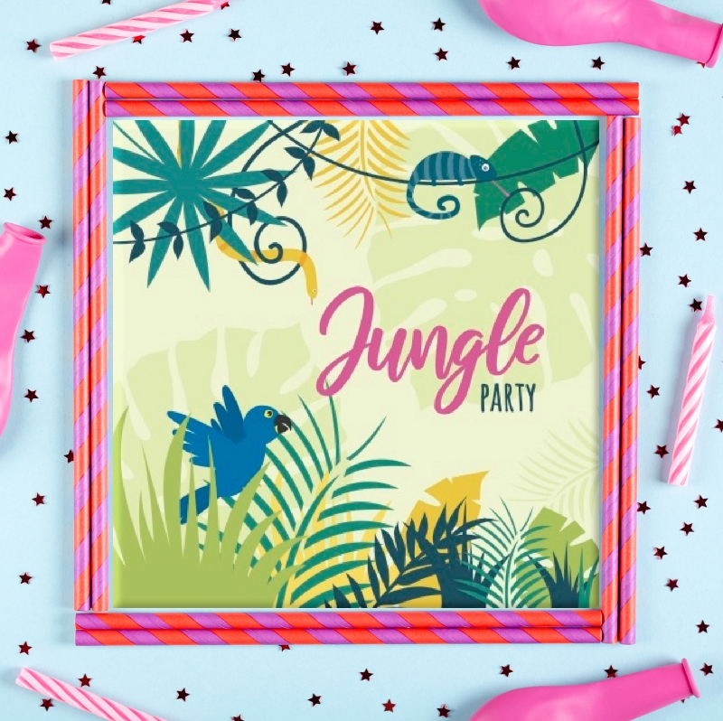 Invitation anniversaire Jungle