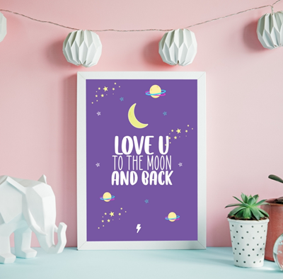 Petite affiche To the Moon and Back