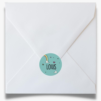 Sticker enveloppe Rainbow Blue