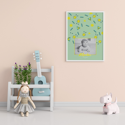 Grande affiche naissance Lemon green