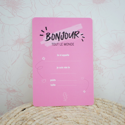 Carte de bienvenue Girl Power