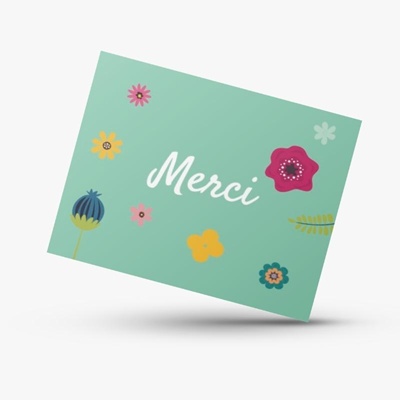 Carte de remerciement Flower Power