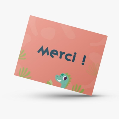 Carte de remerciement Rawr