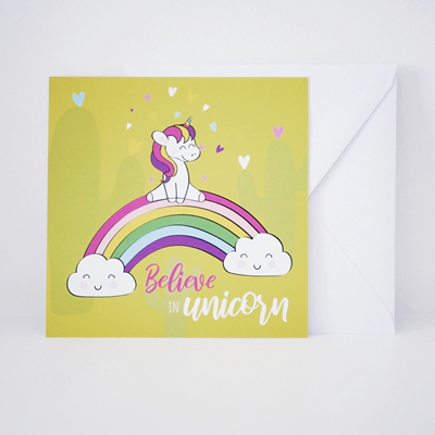 Invitation anniversaire Licorne