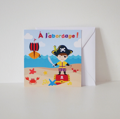 Invitation anniversaire Pirate Edward