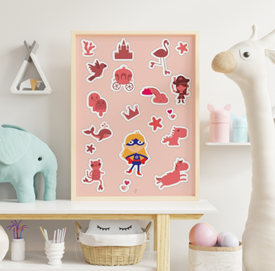 Petite affiche Kid Stickers