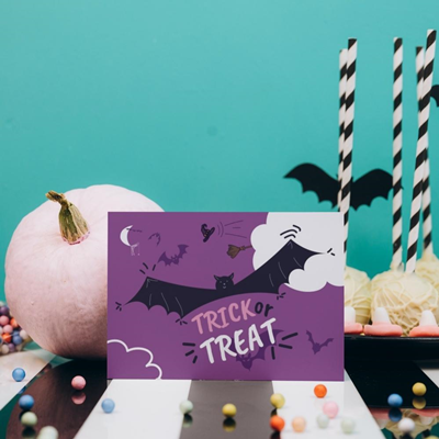 Invitations Halloween Chauve-souris